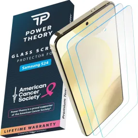 Samsung S24 Tempered Glass Screen Protector Benefitting The American Cancer Society [2-Pack]