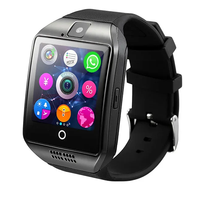 SCELTECH Bluetooth Smart Watch Q18 With Camera Facebook Whatsapp Twitter Sync SMS Smartwatch Support SIM TF Card For IOS Android