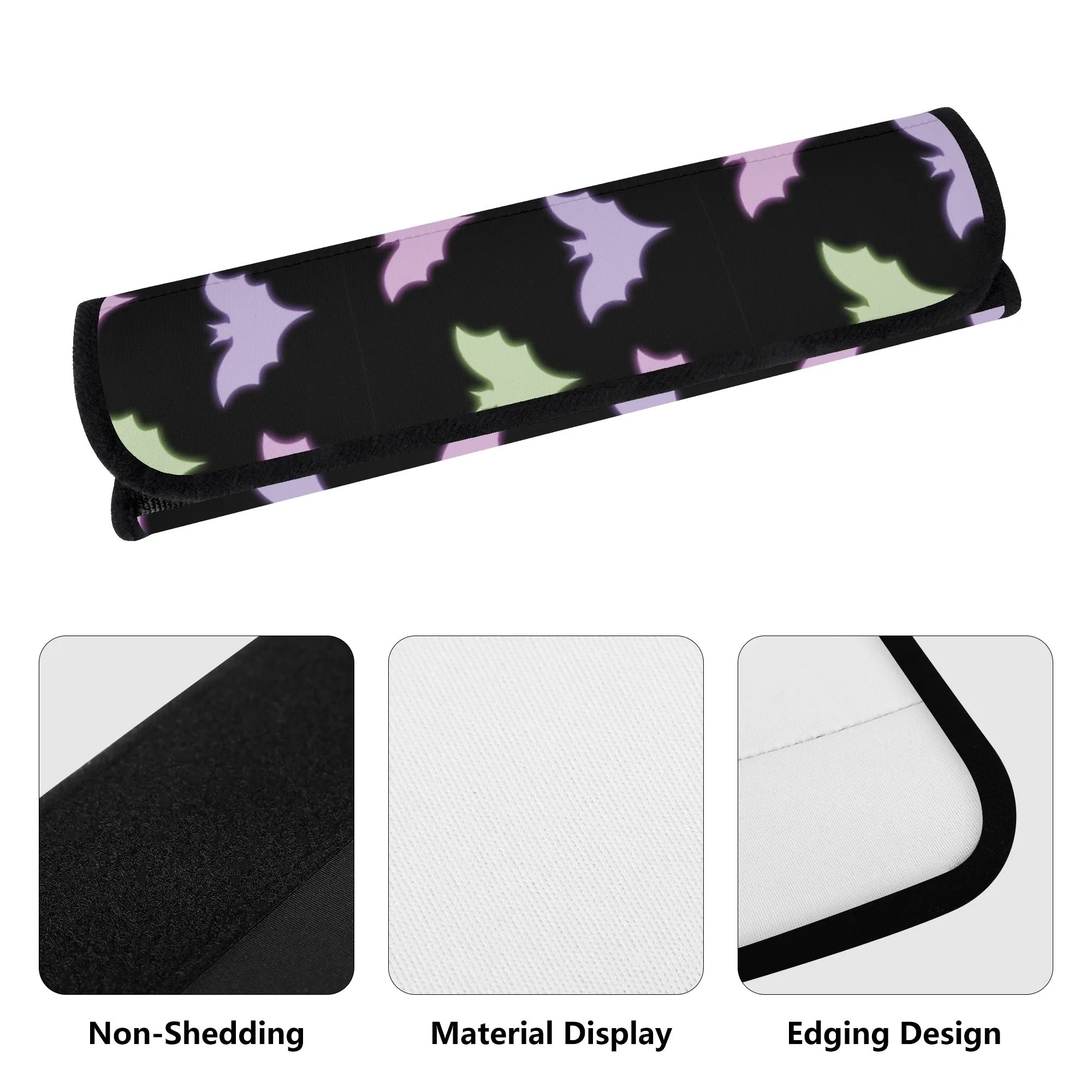 Seat Belt Cover for Cars | Vehicle Seatbelt Protector | Shoulder Pad/Cushion | Safety Belt Wrap | Pastel Goth Bats