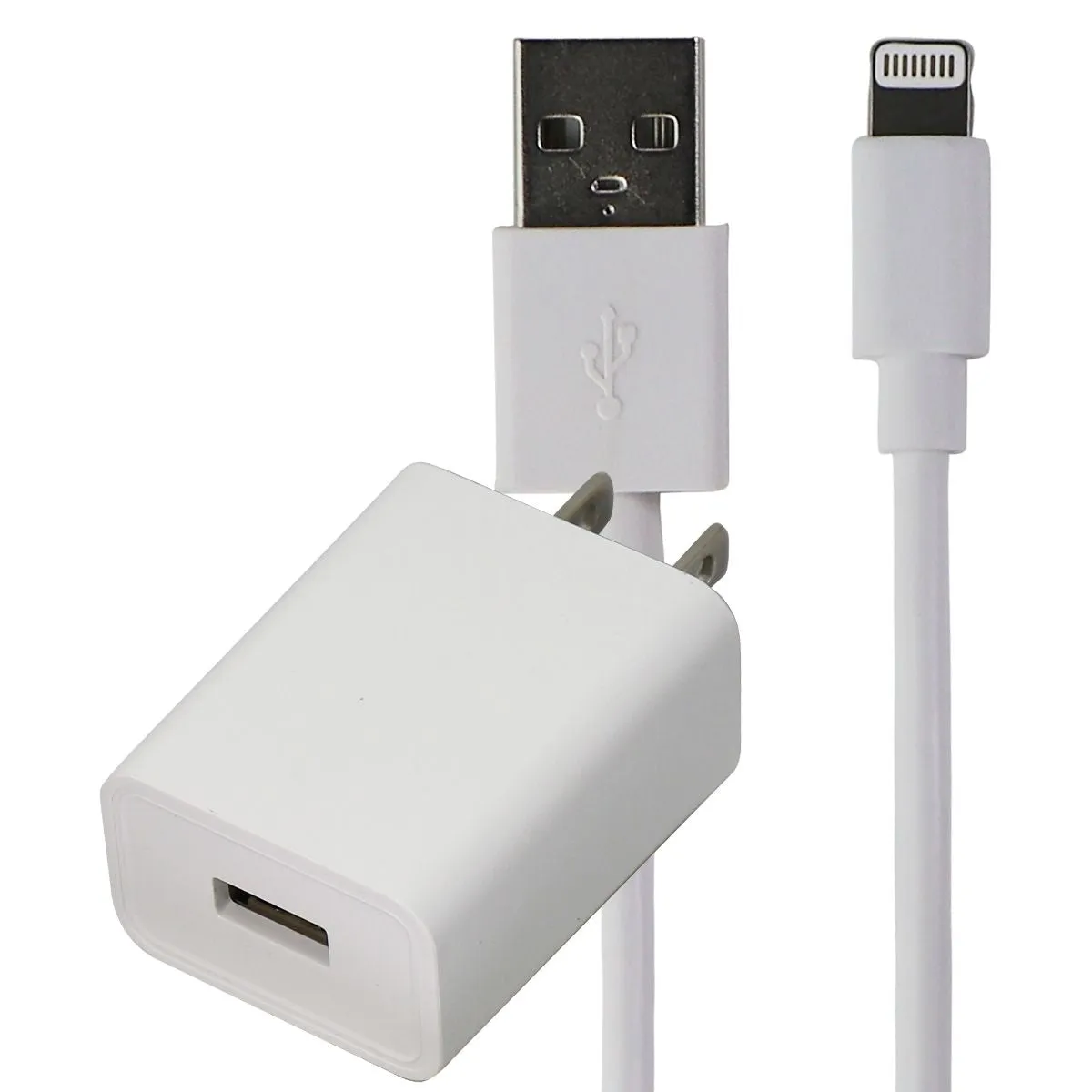 Sharkk (5V/2A) USB Wall Charger with 3.3ft Cable for iPhone/iPad - White