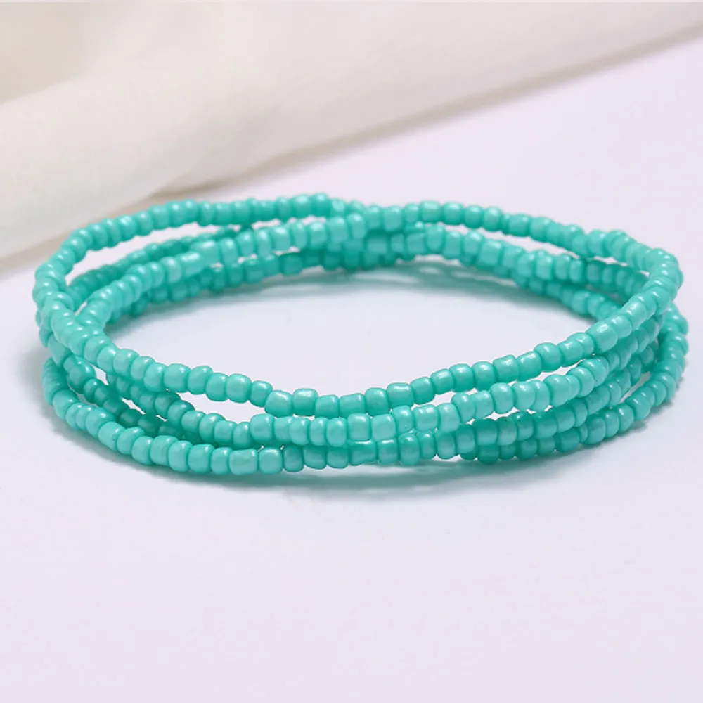 Slimming Elastic Waist Band | Turquoise Waist Beads | African Waist Beads