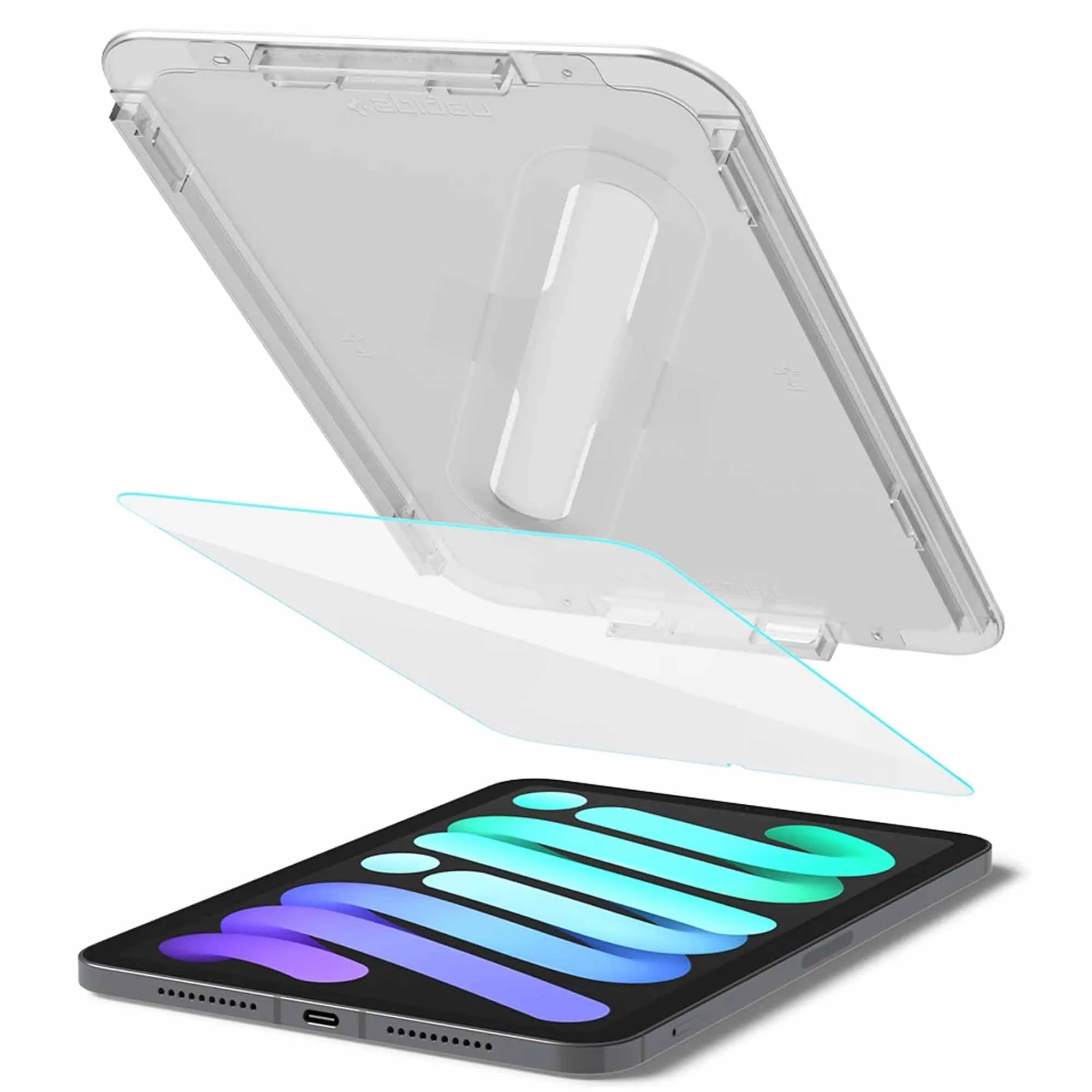 Spigen Tempered Glass GLAStR EZ FIT for iPad Mini 6 ( 2021 ) Screen Protector - Clear (Barcode: 8809811854732 )