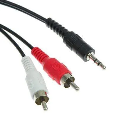 STEREO{MALE} TO 2 X RCA {MALE} 3 M CABLE