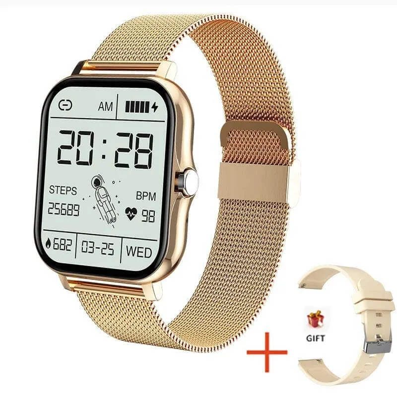 Stylish Women's Smart Watch with Bluetooth and Fitness Tracker