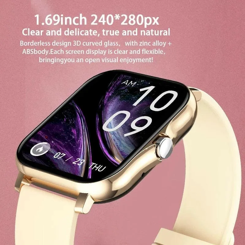 Stylish Women's Smart Watch with Bluetooth and Fitness Tracker