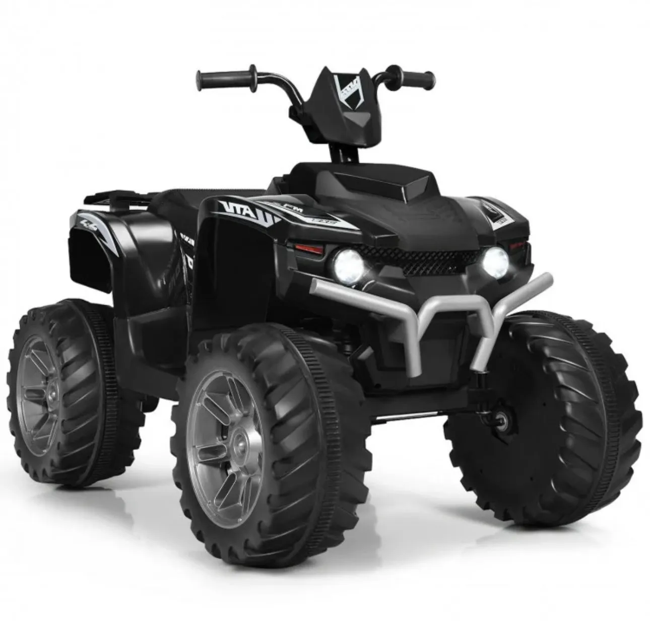 Super Cool 12V Kids Ride On ATV, Car 1 Seater | LED Lights | Heavy Duty Tires | Ages 3-7 | Music | 2 Speeds | Upgraded