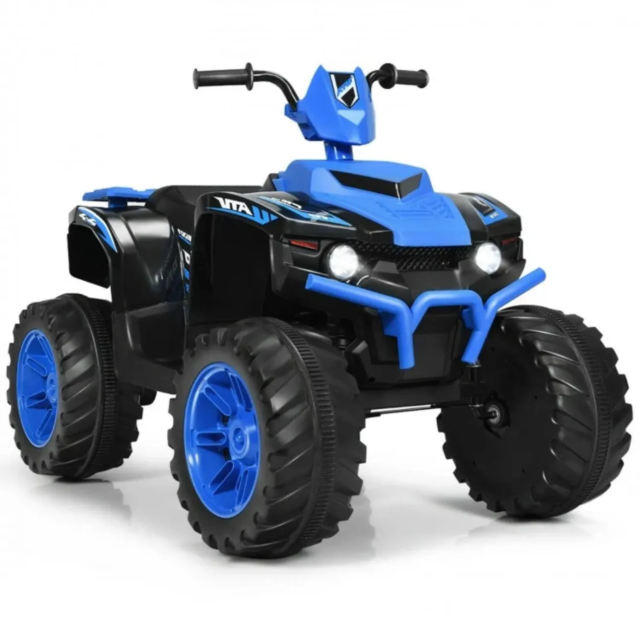 Super Cool 12V Kids Ride On ATV, Car 1 Seater | LED Lights | Heavy Duty Tires | Ages 3-7 | Music | 2 Speeds | Upgraded