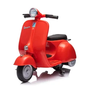 Super Cool Elegant 2025 Vespa Kids Ride On Car Motorcycle Vespa 1 Seater Scooter 12V | Music | USB Ready | LED Lights