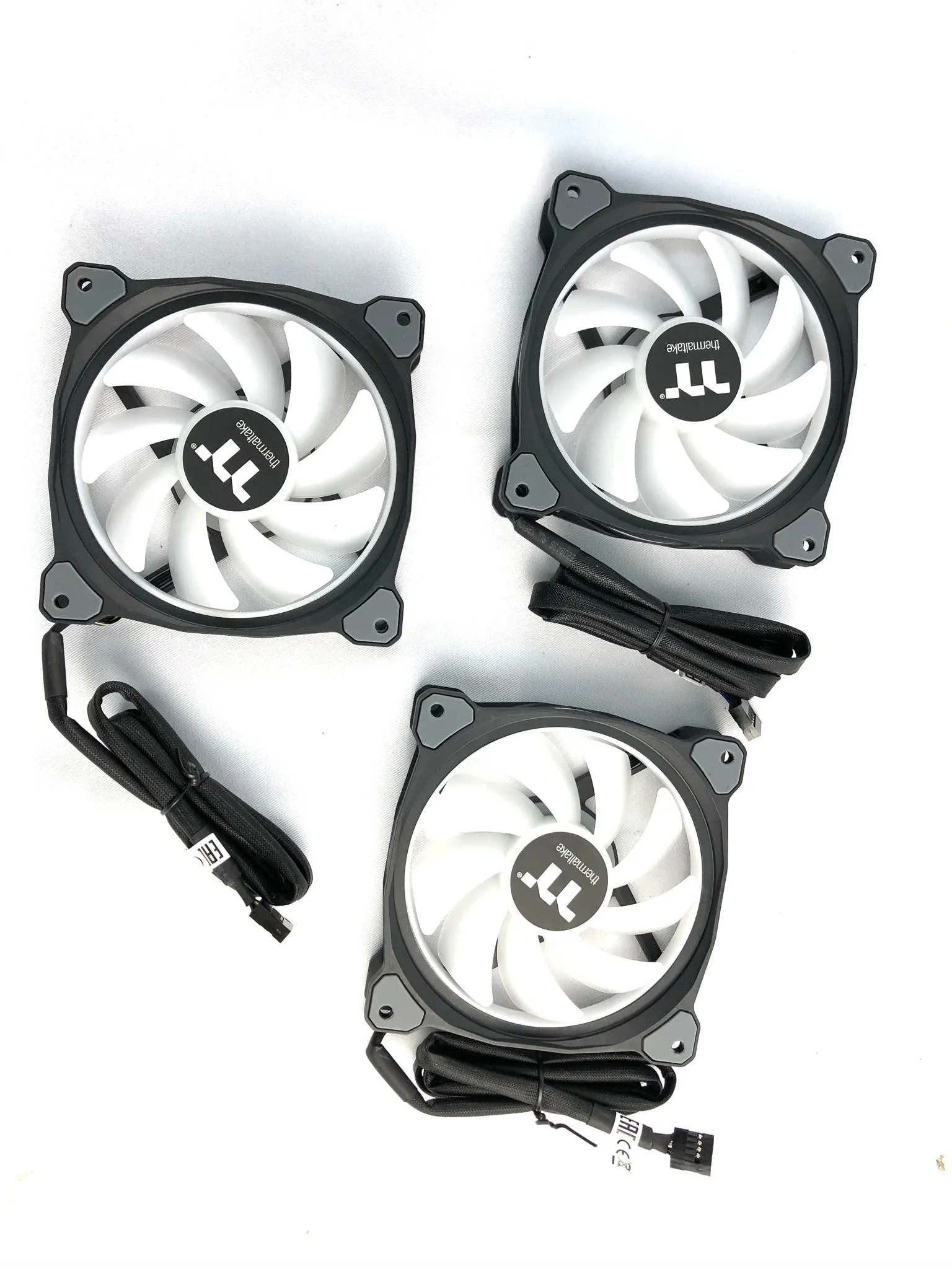 Thermaltake  CLF073PL12SWA Riing Duo 120mm RGB Color LED Case Radiator Fan 3Pack