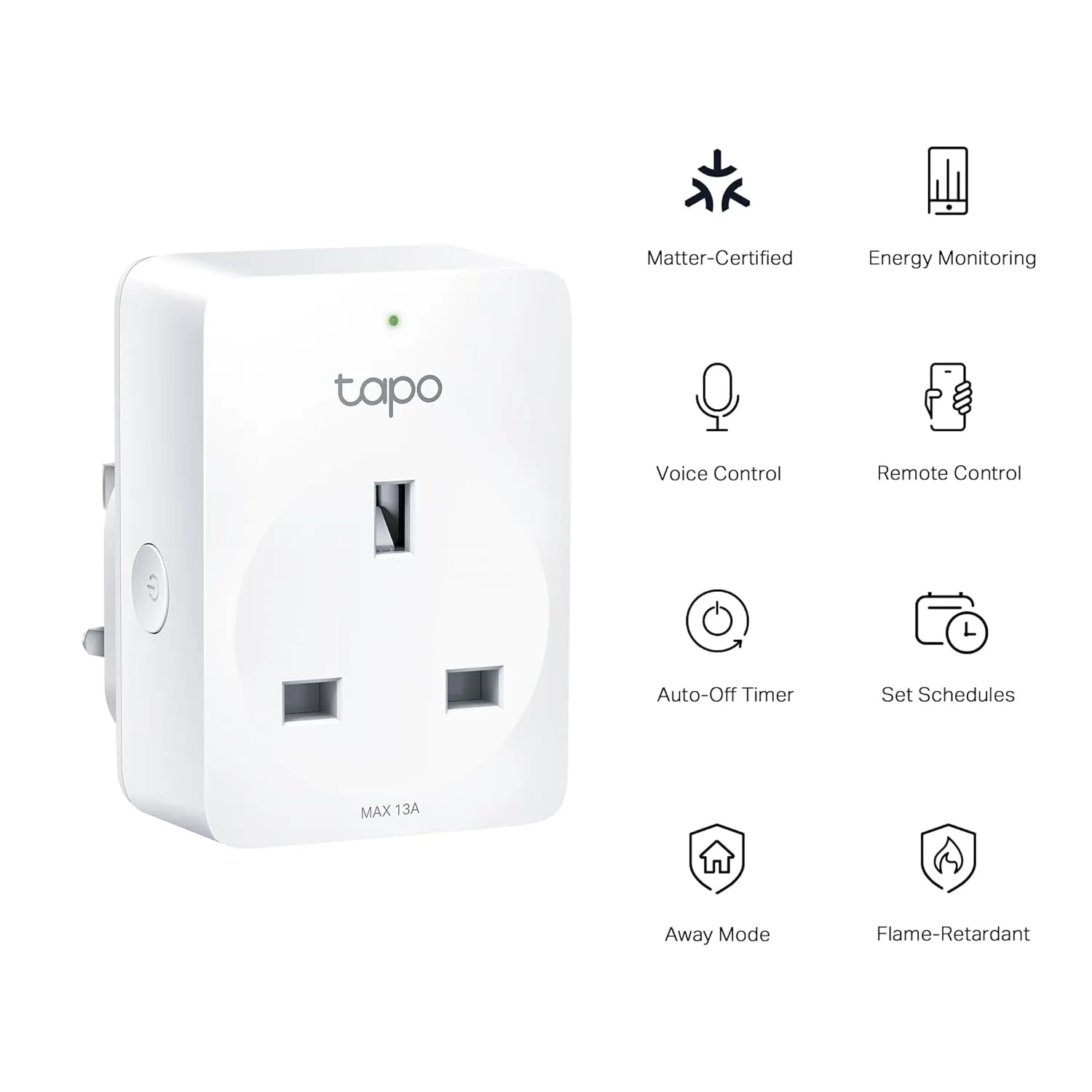 TP-Link Tapo P110M Mini Smart Wi-Fi Wireless Power Socket Plug Energy Monitoring with Remote Control & Schedule (1件裝)