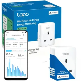 TP-Link Tapo P110M Mini Smart Wi-Fi Wireless Power Socket Plug Energy Monitoring with Remote Control & Schedule (1件裝)