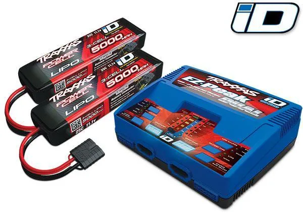 Traxxas 2990 Batterycharger completer pack (includes #2972 Dual iD® charger (1) #2872X 5000mAh 11.1V 3-cell 25C LiPo battery (2))