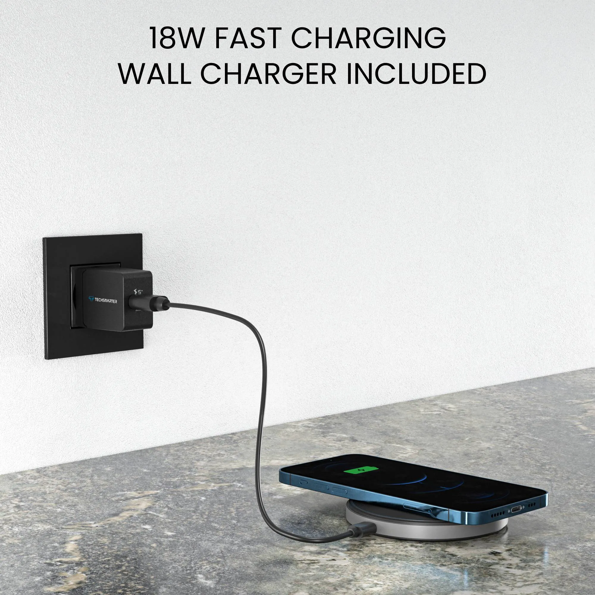 TSWireless 15W Wireless Charger Pad with Wall Charger