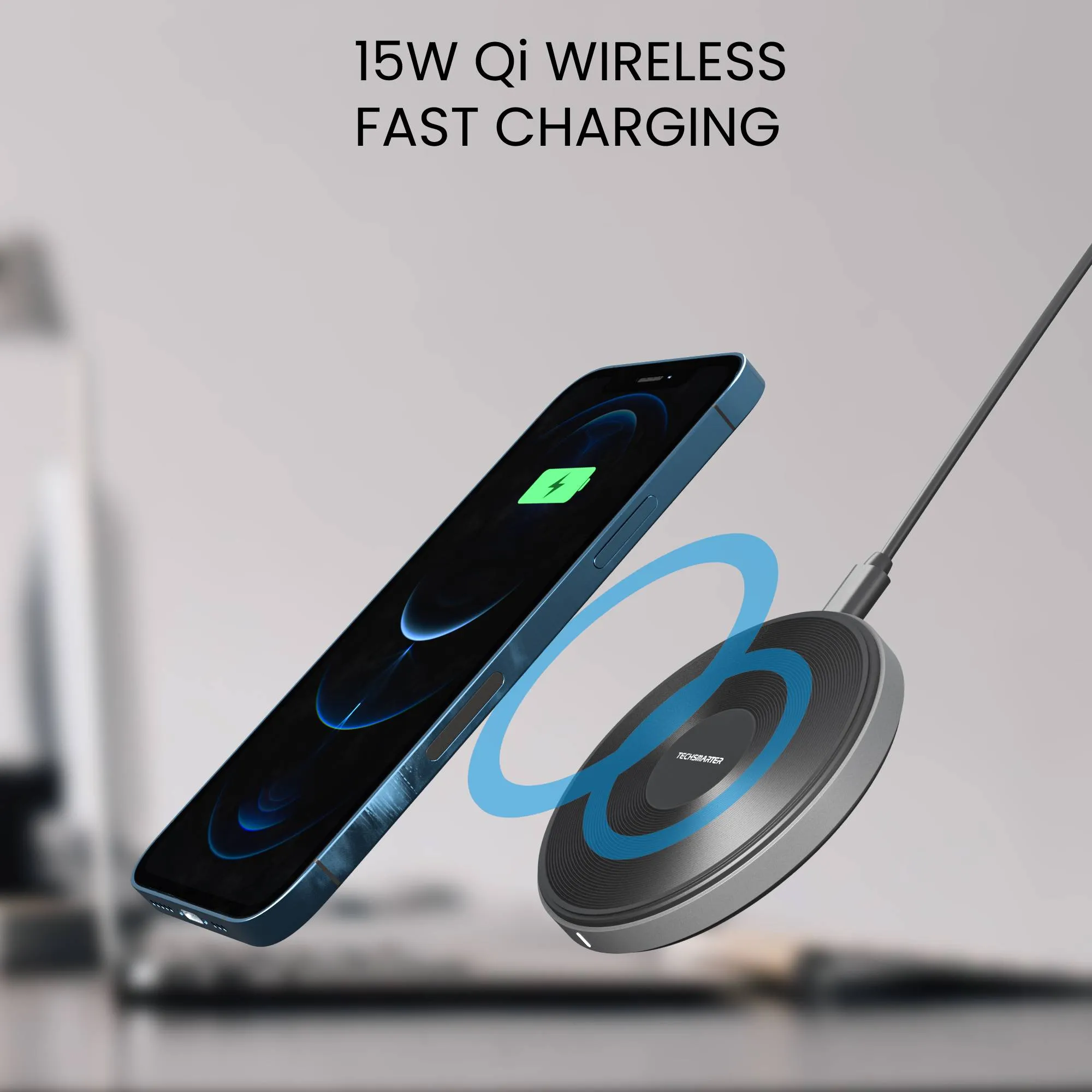 TSWireless 15W Wireless Charger Pad with Wall Charger