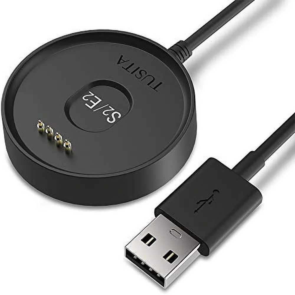 TUSITA Charger Compatible with Ticwatch E2 S2 - USB Charging Cable 100cm - Smartwatch Accessories