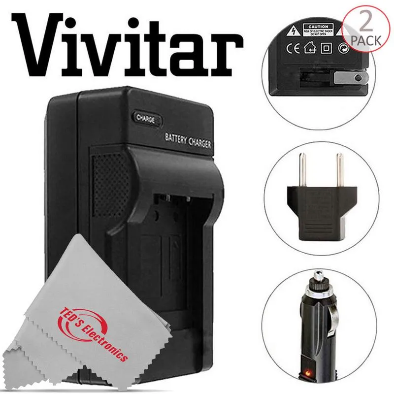 Two VIVITAR VIV-CB-11LH Battery and Two Battery Charger for Canon NB-11L/NB-11LH (Canon Powershot SX410 IS, SX400 IS, ELPH 170 IS, 340 HS 320)