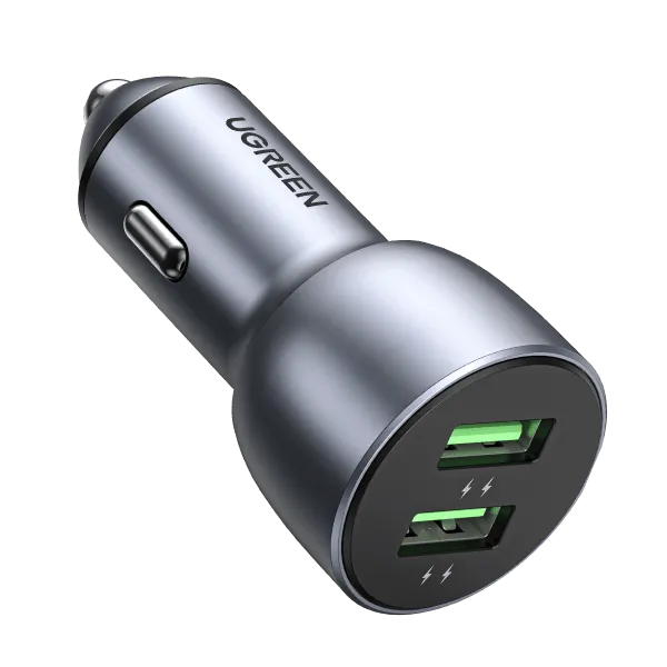 UGREEN 36W QC3.0 Car Charger with USB C Cable Dual USB Ports