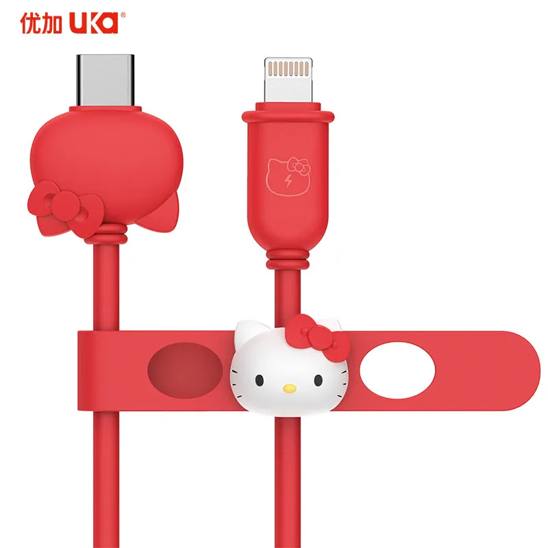 UKA Hello Kitty 1.2M 3A PD Type-C to Apple Lightning Cable