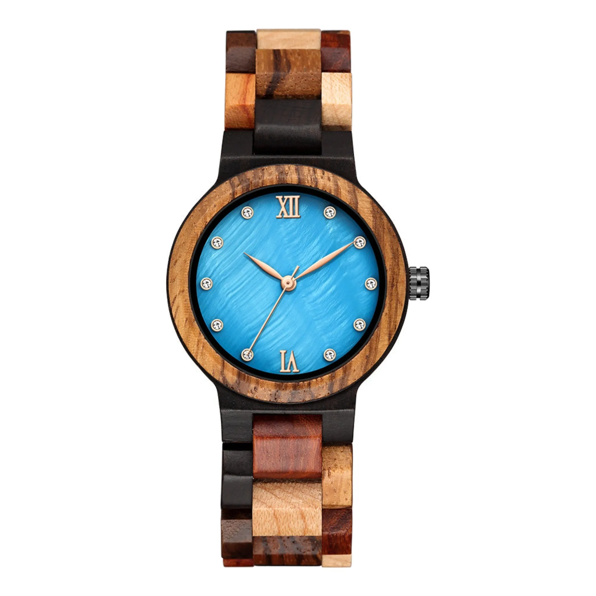 Vienna - Blue Pearl Face Minimal Watch