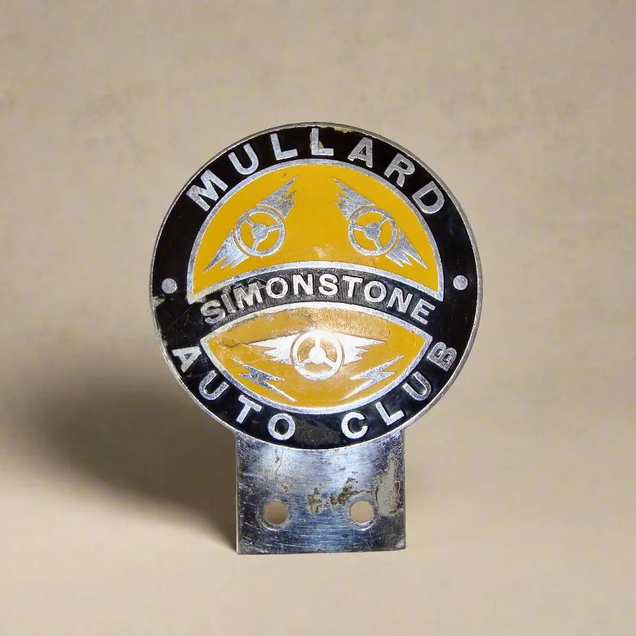 Vintage Car Badge Mullard Simonstone Auto Club