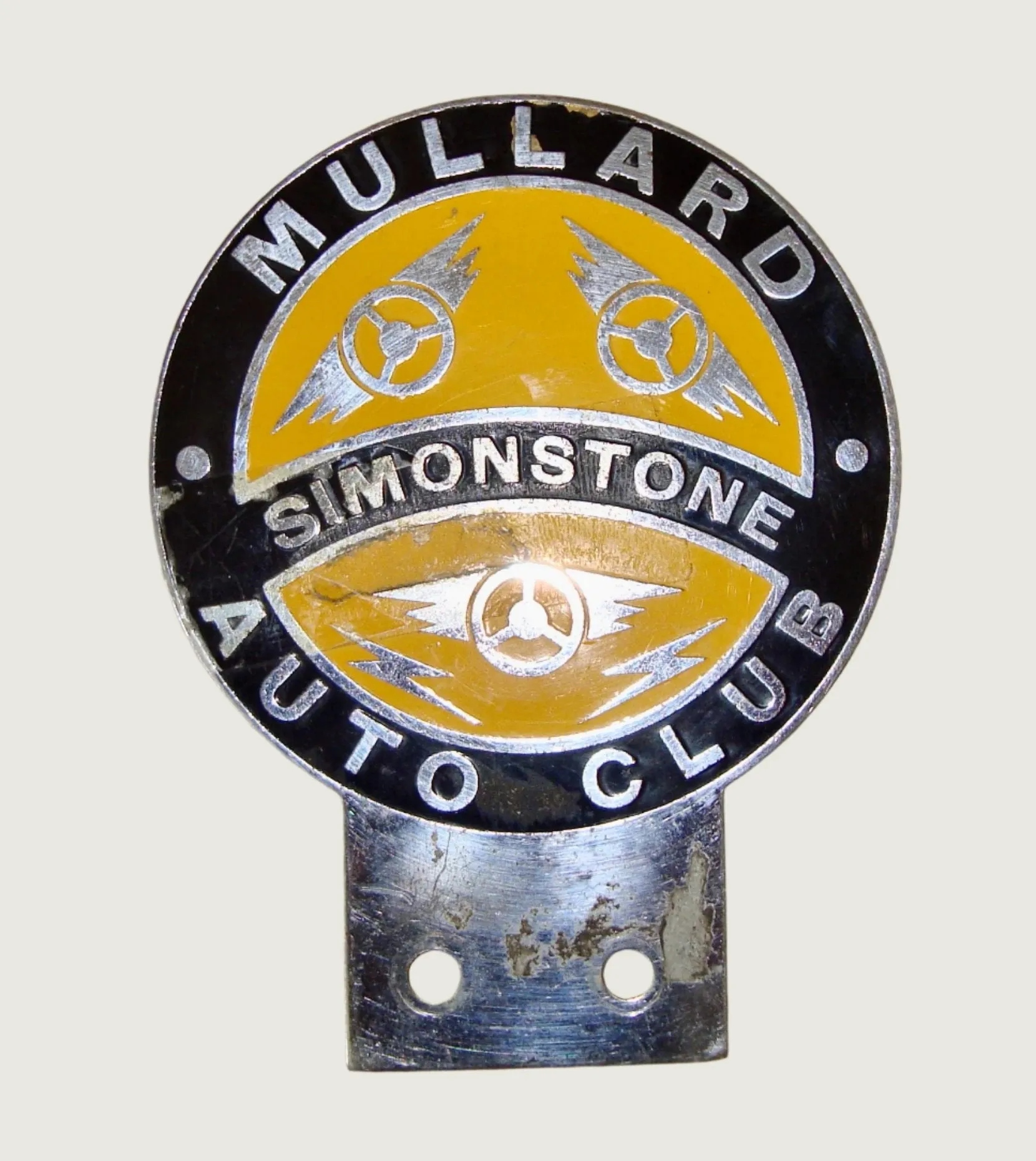 Vintage Car Badge Mullard Simonstone Auto Club