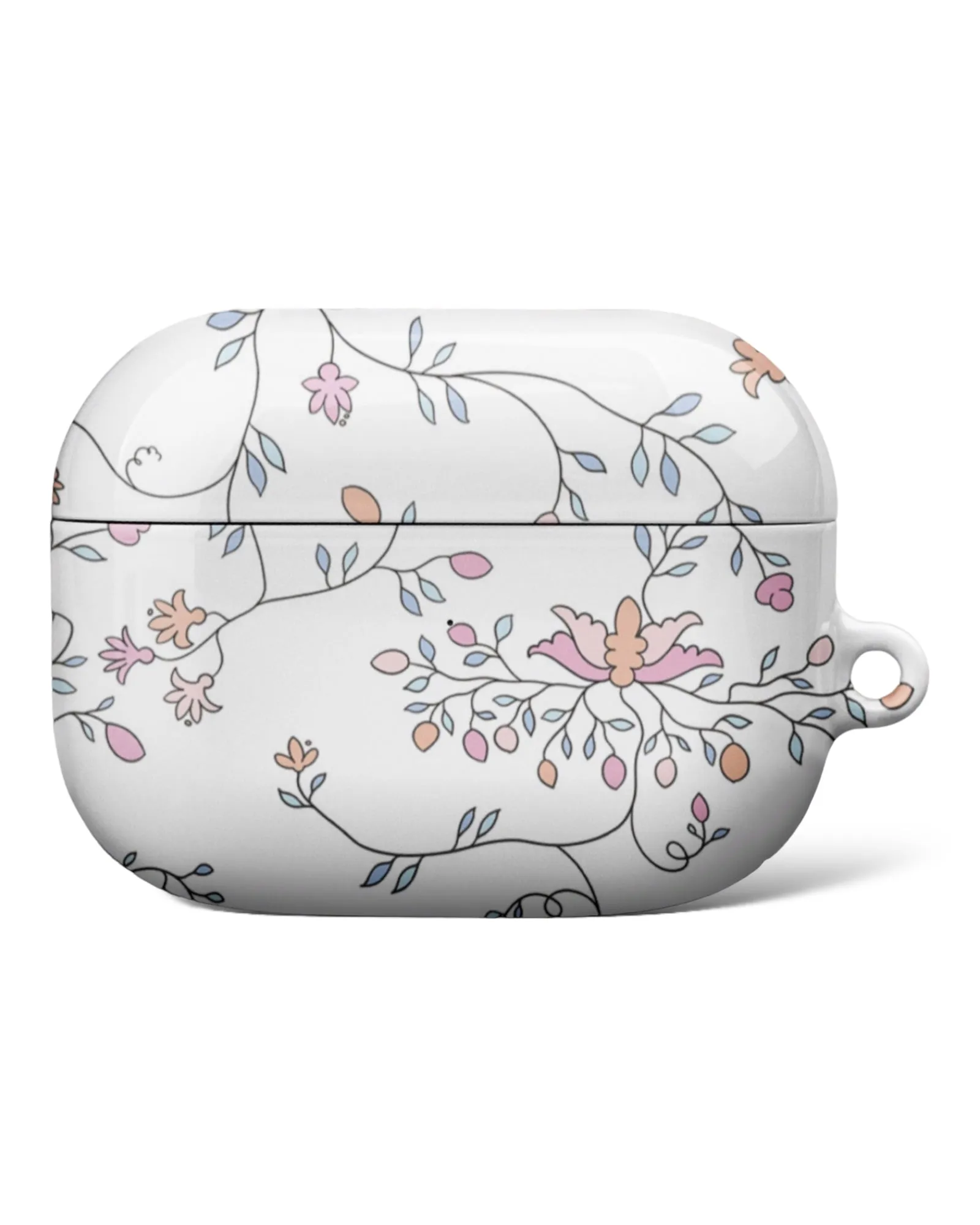 wild clematis case for AirPods® in white