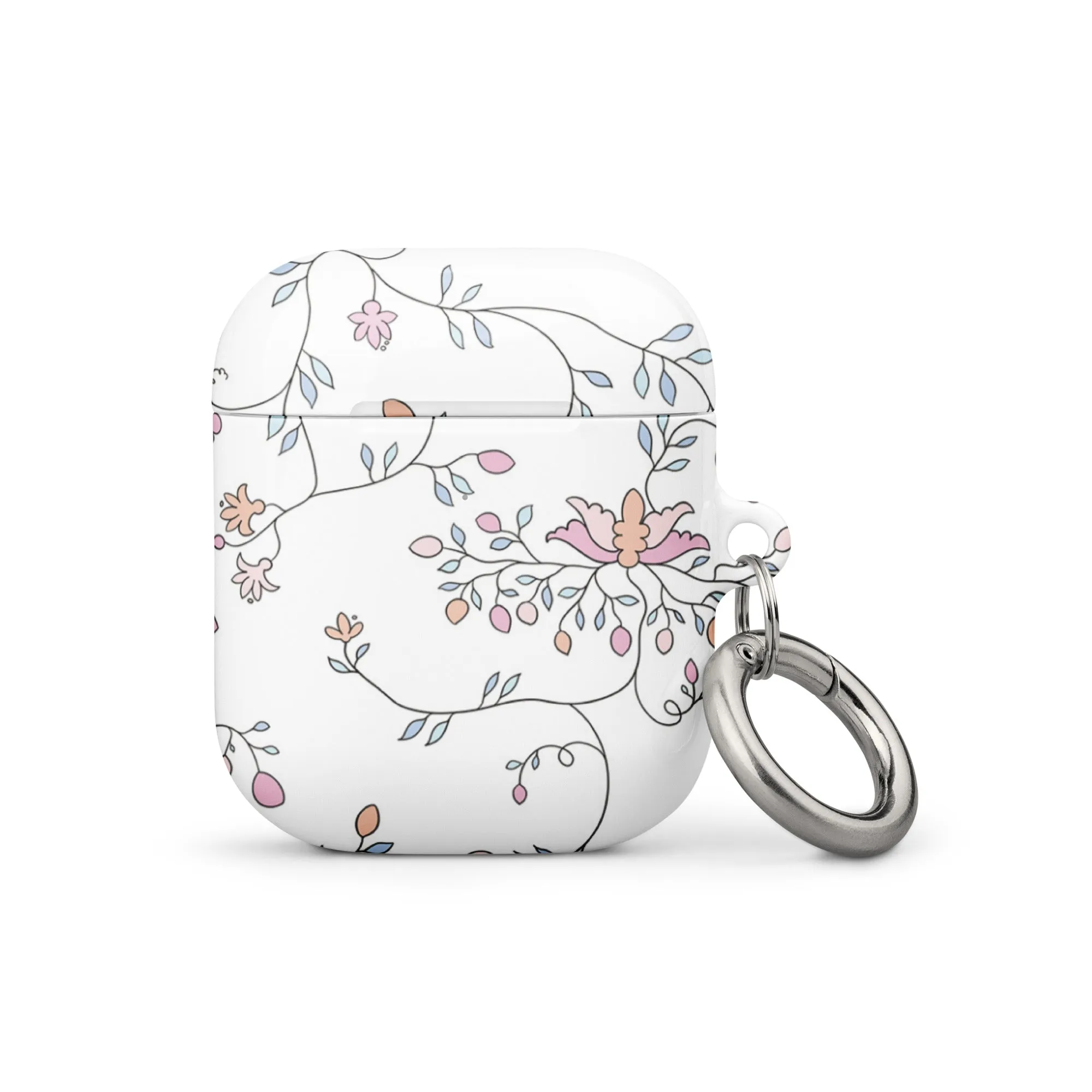 wild clematis case for AirPods® in white