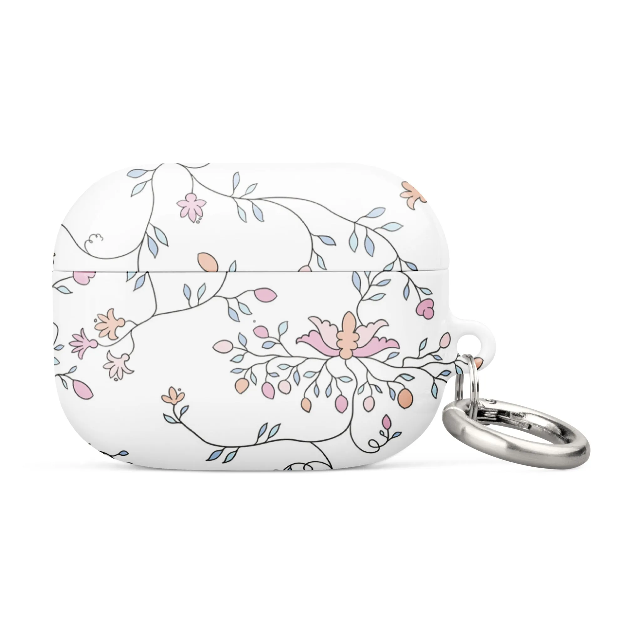 wild clematis case for AirPods® in white