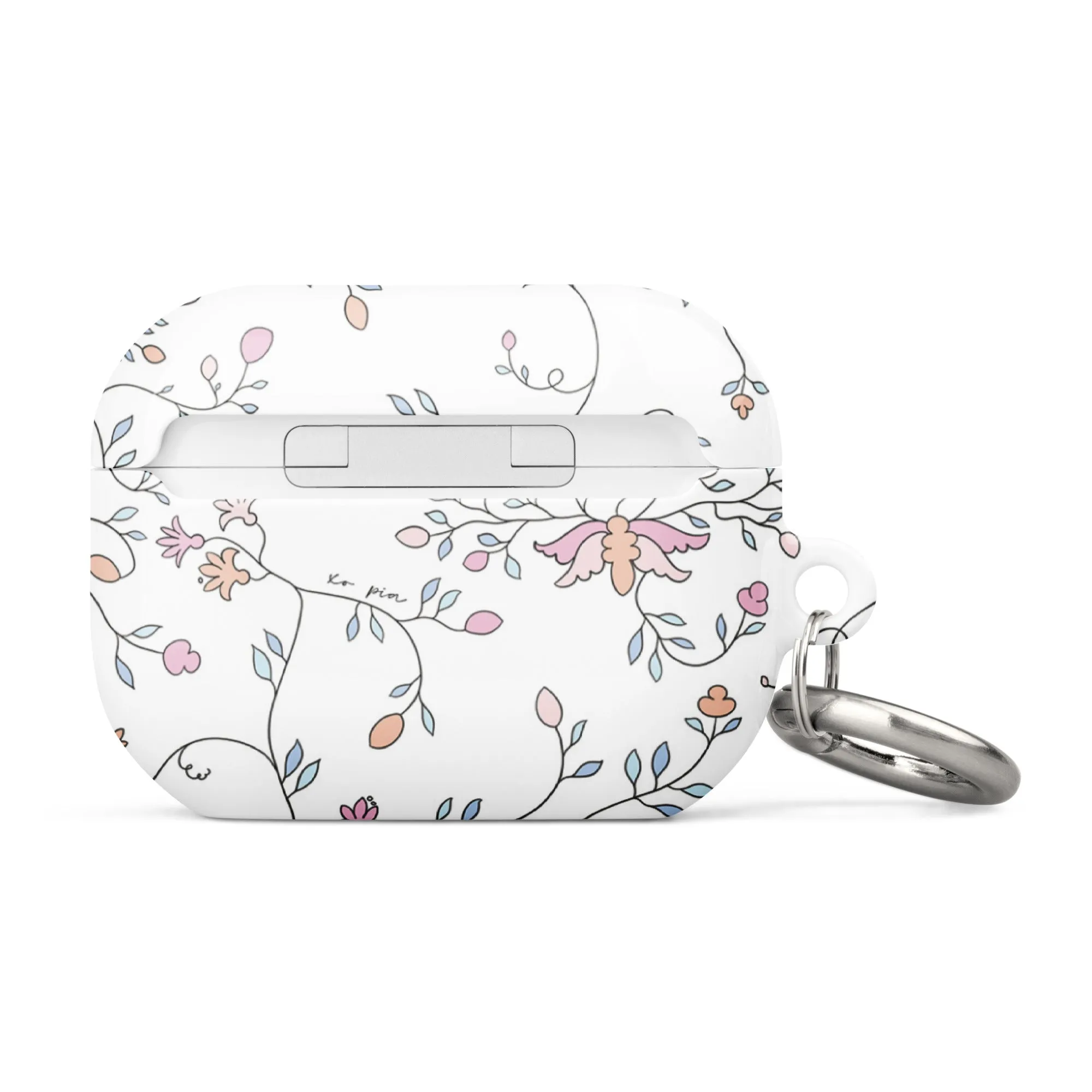 wild clematis case for AirPods® in white