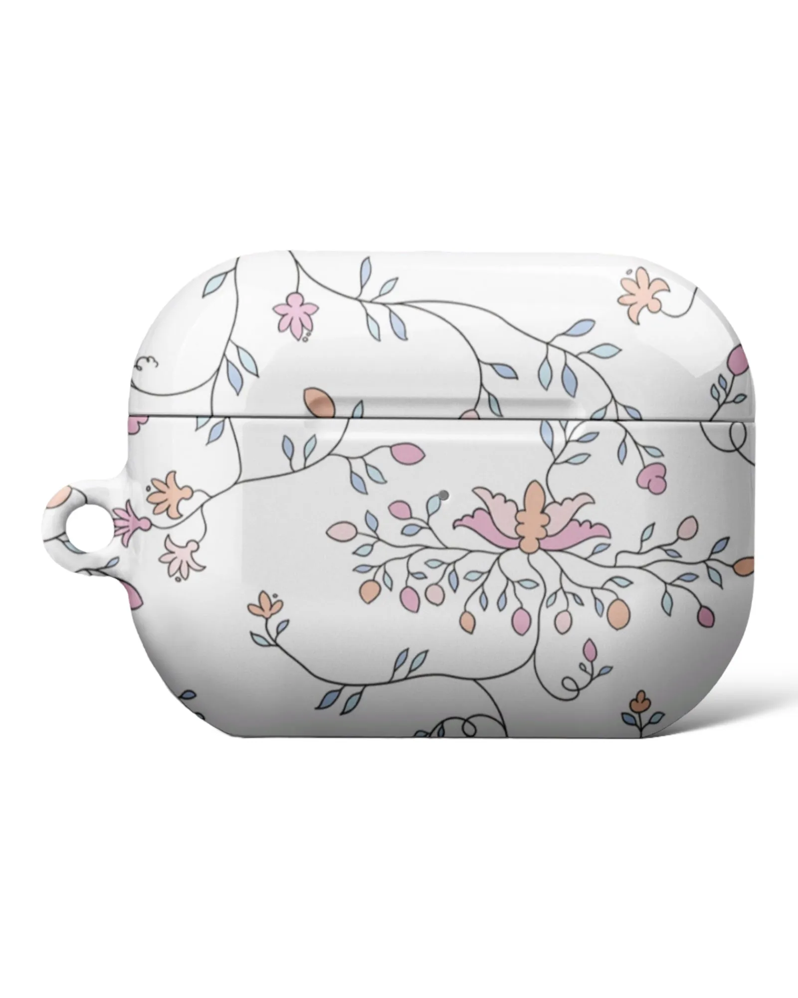 wild clematis case for AirPods® in white