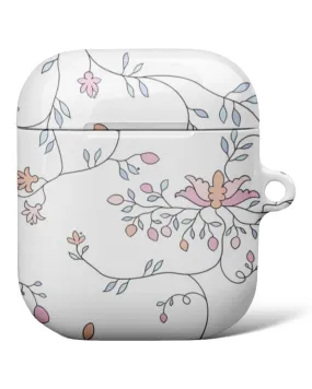 wild clematis case for AirPods® in white