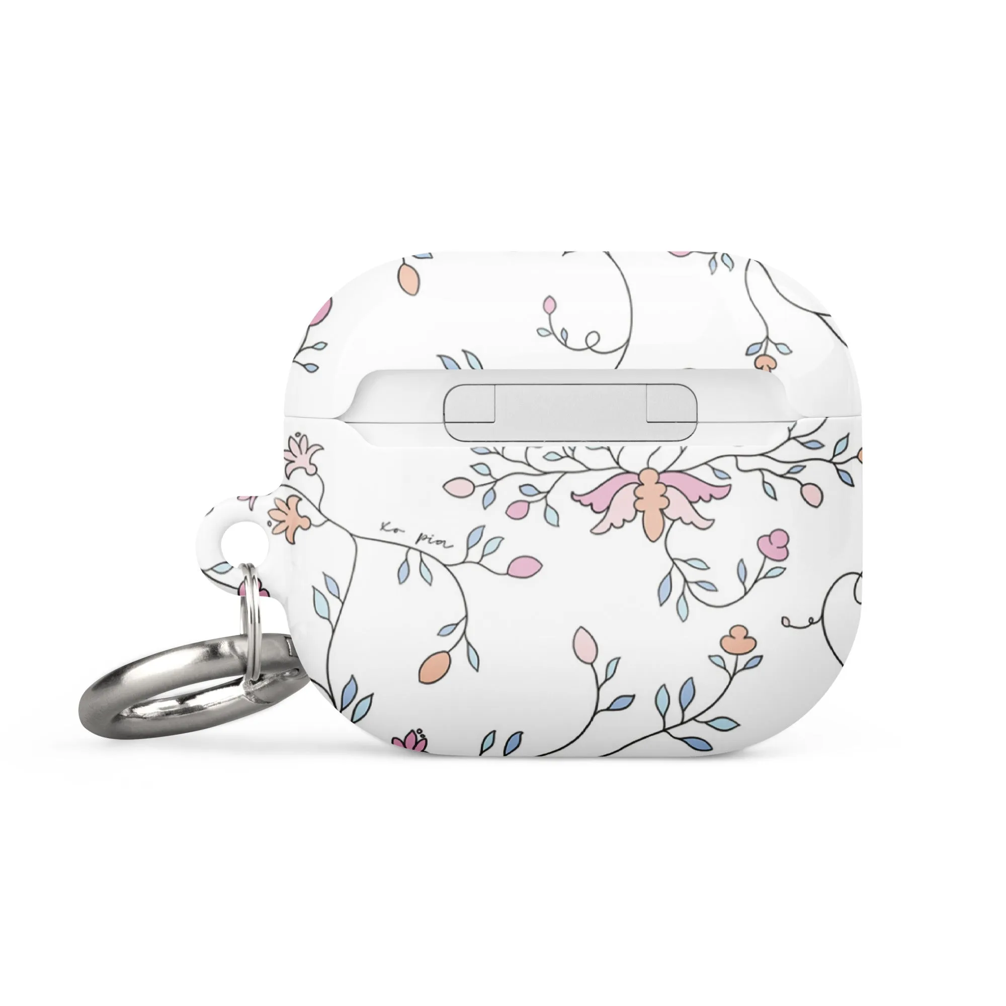 wild clematis case for AirPods® in white