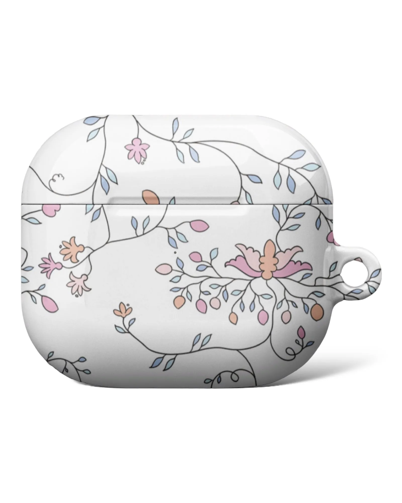 wild clematis case for AirPods® in white