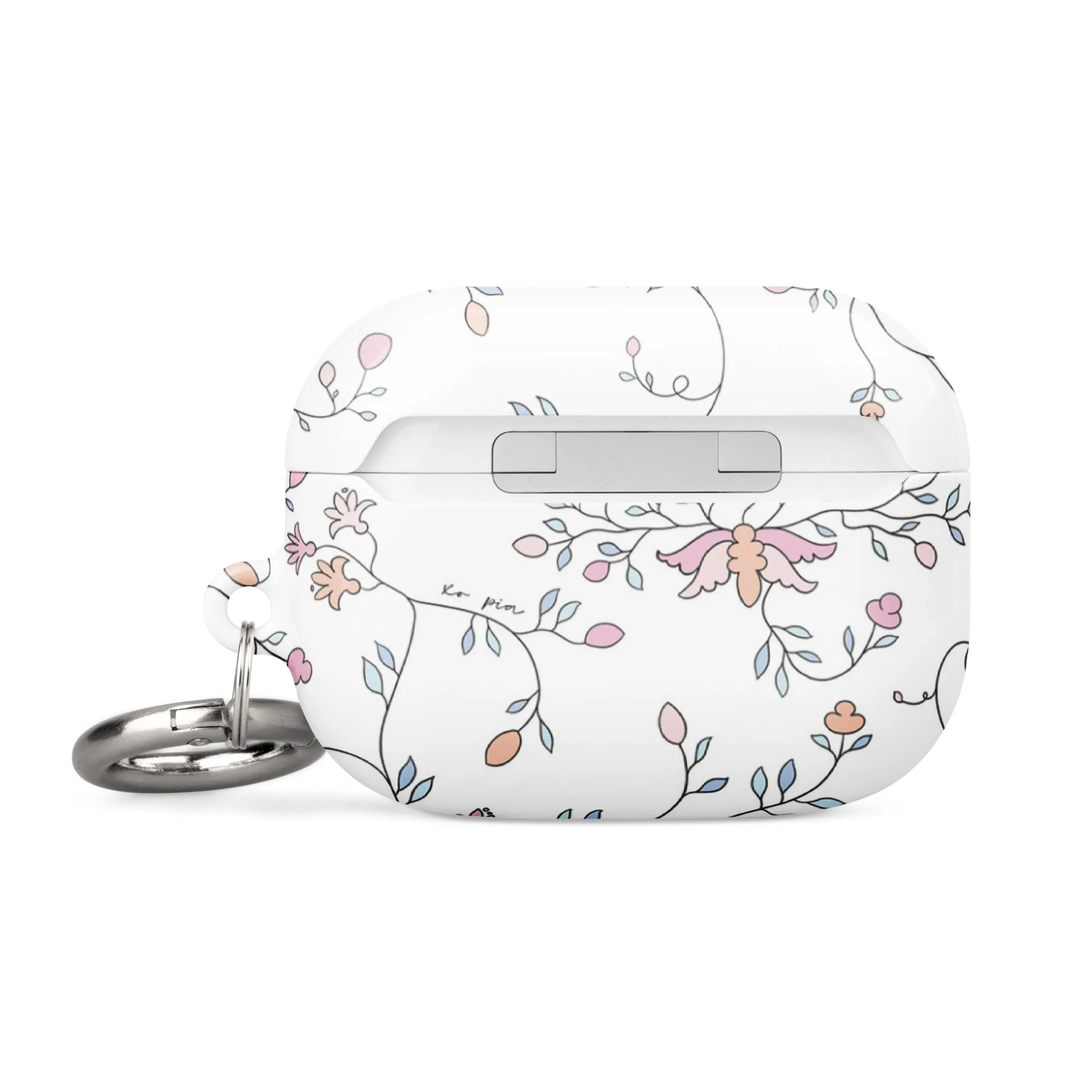 wild clematis case for AirPods® in white