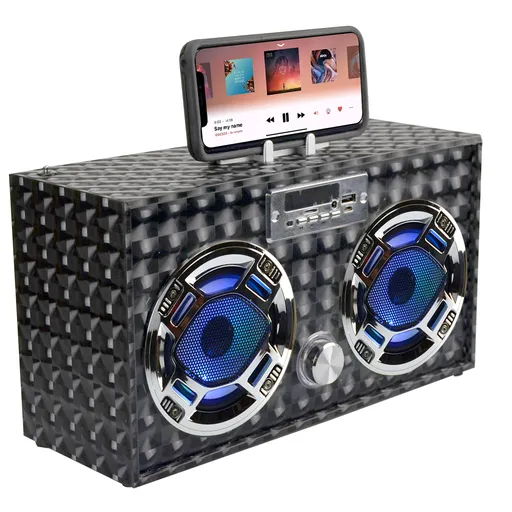 Wireless Bluetooth Boombox in Black