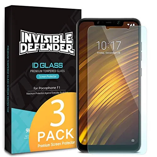 Xiaomi Pocophone F1 Tempered Glass Screen Protector Guard | FULL GLASS - 3 Pack