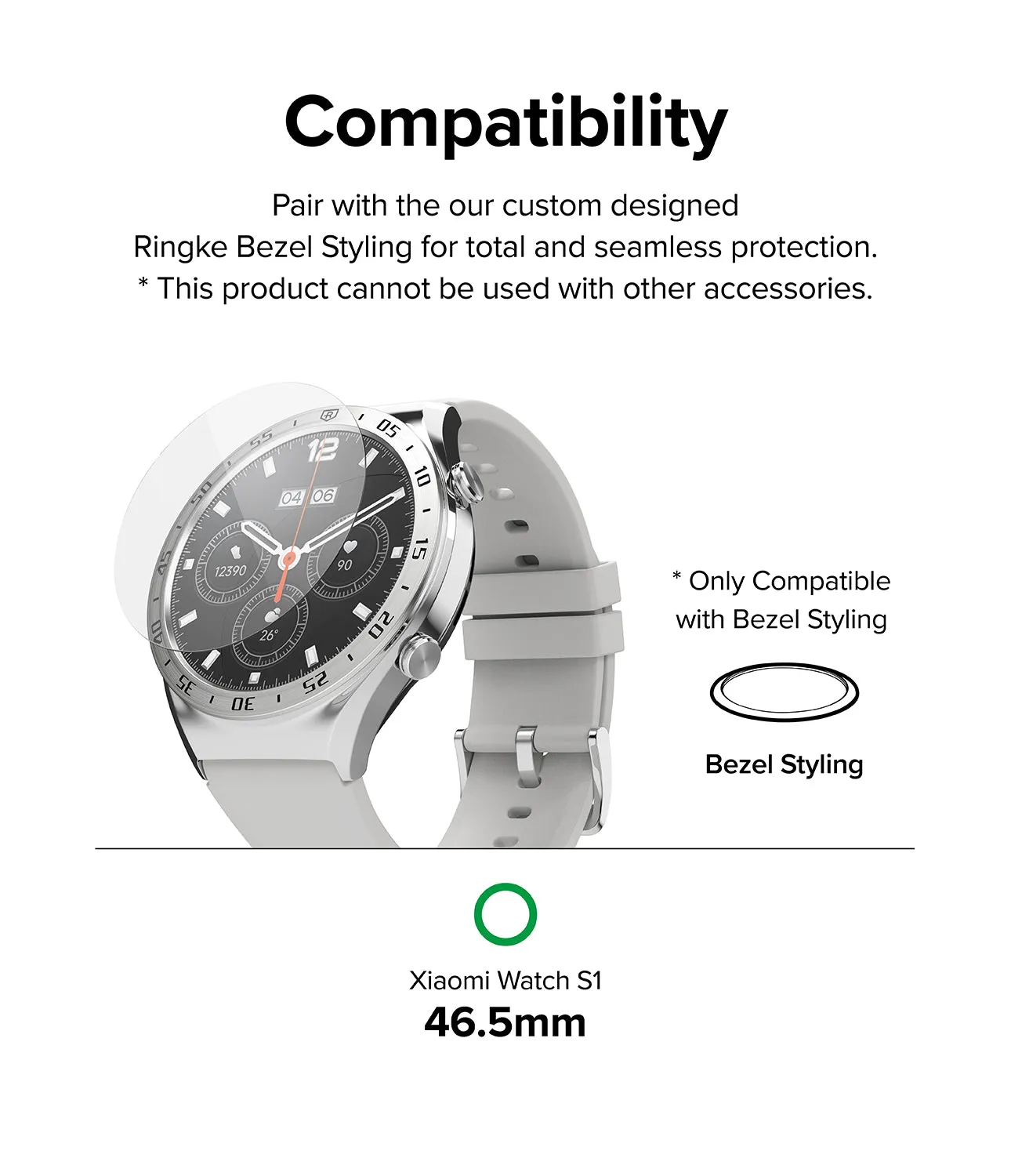 Xiaomi Watch S1 46mm | Glass for Bezel Styling [4P]