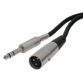 XLR 3P Male to 1/4" TRS Microphone Cable