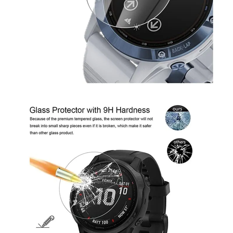 Xtreme Xccessories Tempered Glass Screen Protector for Garmin Fenix 7, 7S, 7X (42mm), 6, 6 Pro, 6S, 6S Pro, 5, 5 Plus, 5X, 5X Plus, 5S and 5S Pro (2 Pack) | Ultimate Protection for Your Garmin Fenix Watch